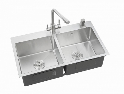 chậu 2 hố vitrta hanmade inox 304